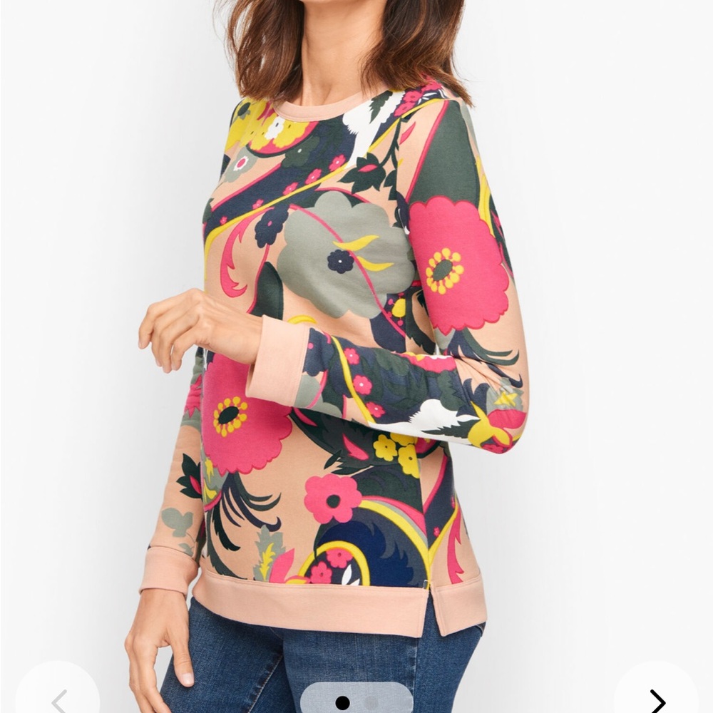 Talbots Multicolor Paisley Sweatshirt - Picture 2 of 8